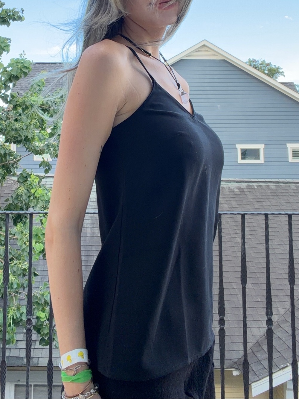 Banana Republic Black V-Neck Strappy Cami